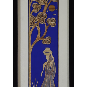Graceful Femininity Blue Background (4" W, 12" H)