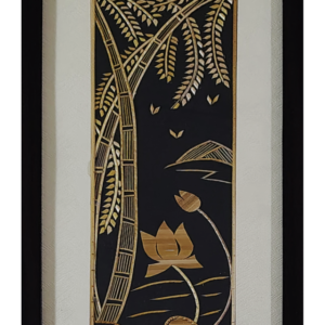 Bamboo & Lotus (4" W, 12" H)